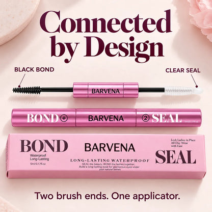 ✨ 2-in-1 Lash Bond & Seal for DIY Cluster Lashes 💗 Black Bond + Clear Seal