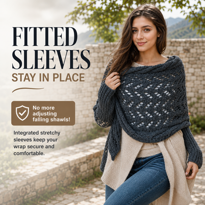 The Sleeve Knit Scarf – Versatile Chunky Wrap Shawl🧣