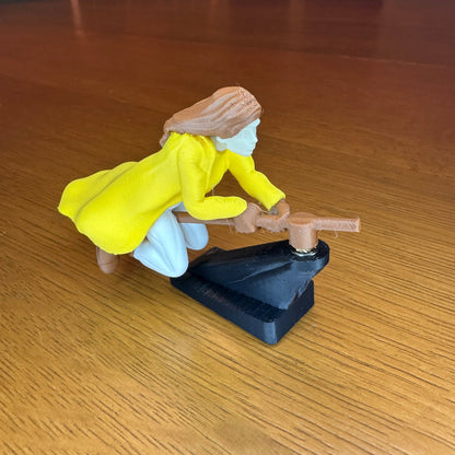 🧙‍♀️✨ Witch & Wizard Broomstick Dashboard Ornament – Magical Ride