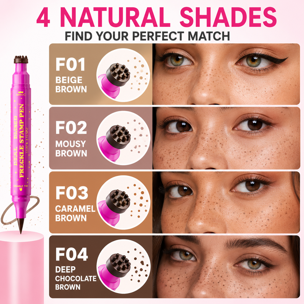 🪄 Instant Sun-Kissed Vibe! Dual-Ended Freckle Pen