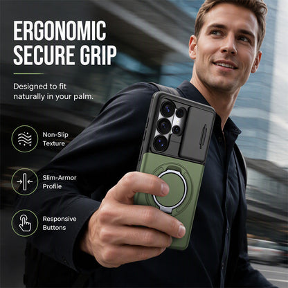 🔥 2-in-1 Multifunctional Shockproof Phone Case with Hidden Card Holder 💳 & Ring Stand! 🌟