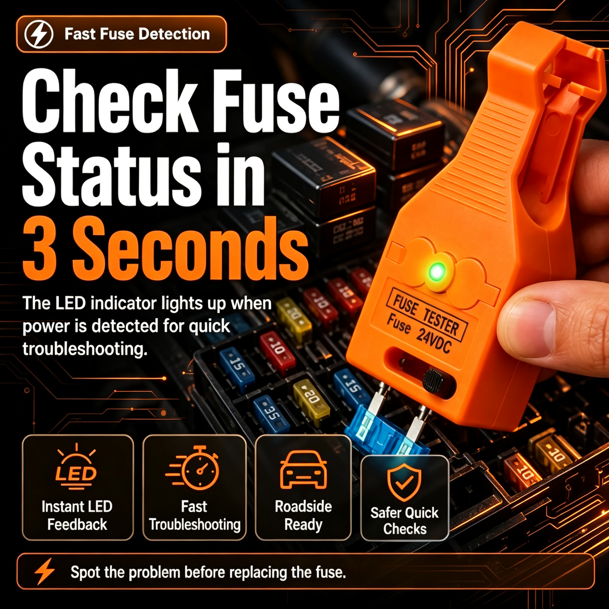 2-in-1 Car Fuse Tester & Puller
