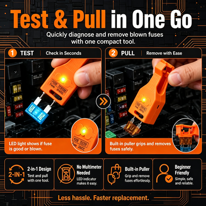 2-in-1 Car Fuse Tester & Puller