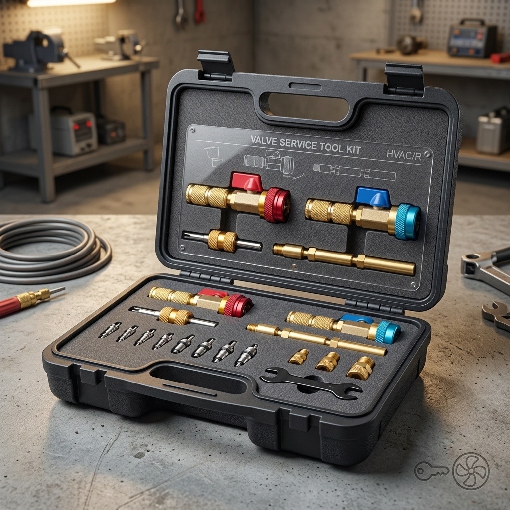 🔧R134a R12 Valve Core Remover ⚙️Installer Tool Kit with Ball Valve🛠️