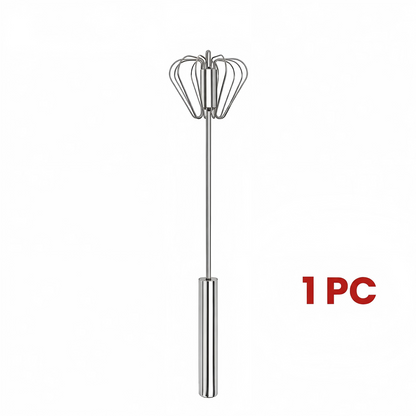 ✨Semi-Automatic Stainless Steel Whisk 🔄 | Hand Push Kitchen Mixer 🍳⚡