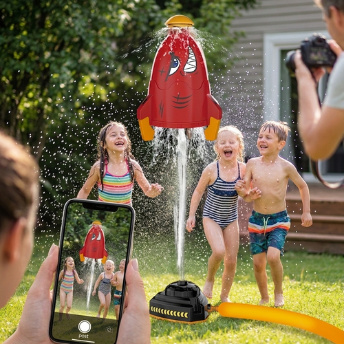 🎨Hydraulic Water Rocket Sprinkler💦 — Outdoor Splash Toy for Kids 7-14👦