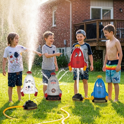 🎨Hydraulic Water Rocket Sprinkler💦 — Outdoor Splash Toy for Kids 7-14👦