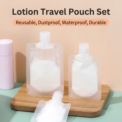 Reusable Refillable Travel Pouches | Leak-Proof Squeeze Bottles for Toiletries
