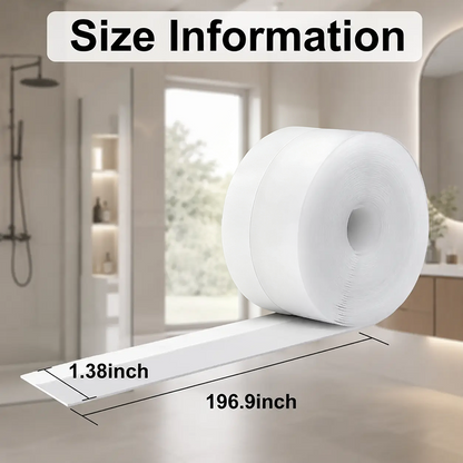 Adhesive Weather Stripping, 16.4Ft x1.38in Draught Excluder Insulation Tape for Doors, Windows, Shower Sealing🏡
