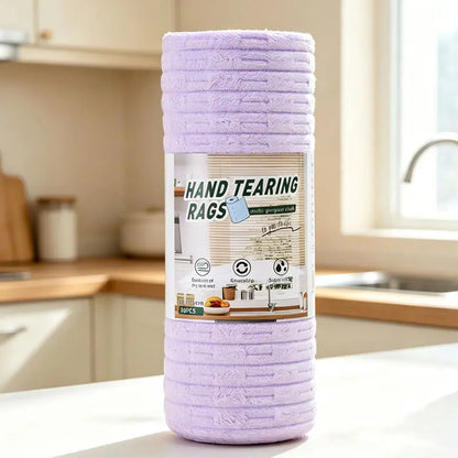 Reusable Microfiber Cleaning Cloth Roll | 20 Pre-Cut Rags