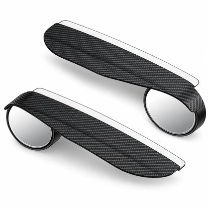 Side Mirror Rain Guards With Adjustable Blind Spot Mirrors