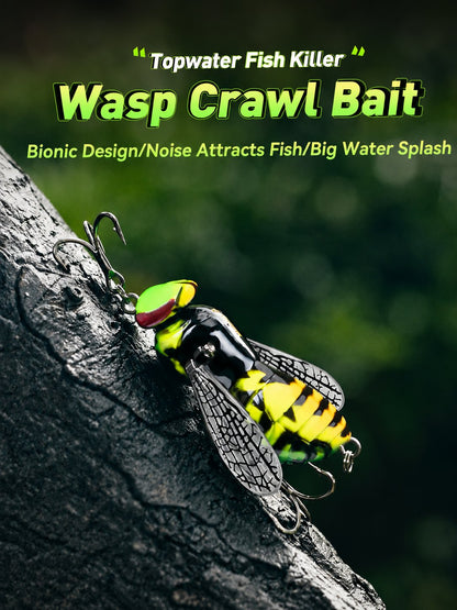 🔥 Last Day 49% OFF – 🐝 Bionic Wasp Topwater Lure That Triggers Explosive Strikes