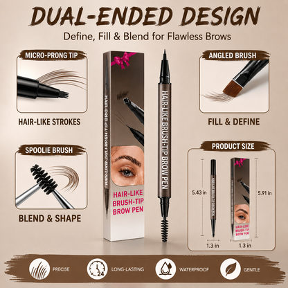 Dual-Ended Hair-Like Brush-Tip Brow Pen✨
