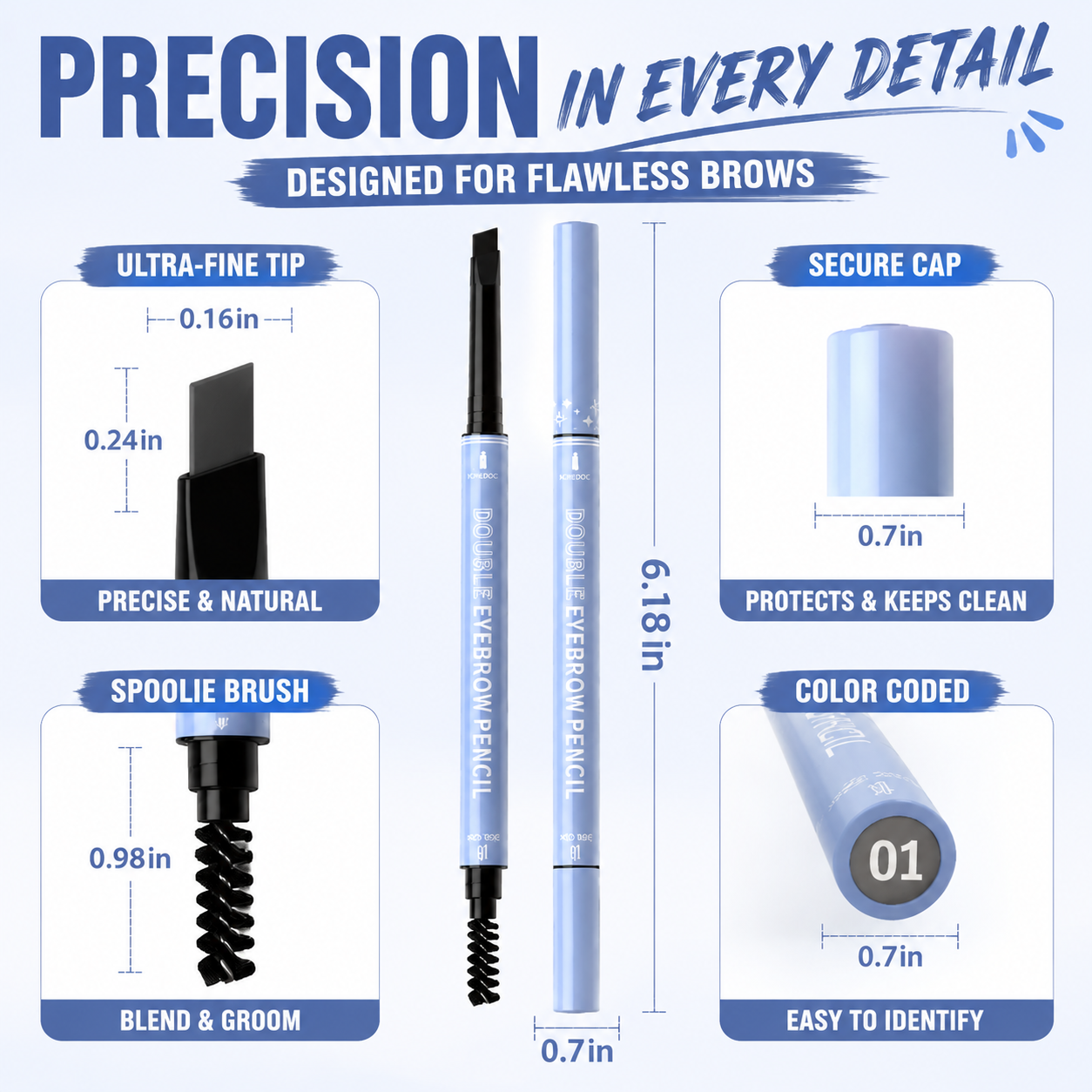 3D Double-Ended Eyebrow Pencil✨