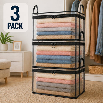 📦 Heavy-Duty Clear Storage Box 🏠 Portable & Durable Design