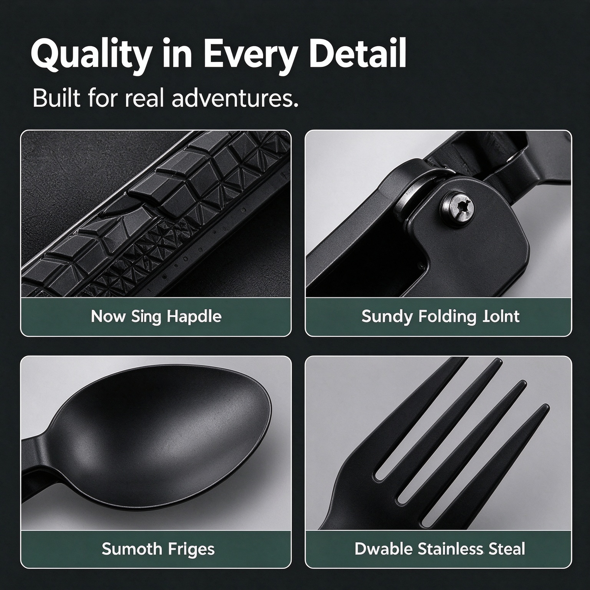 Multifunctional Folding Fork & Spoon Set