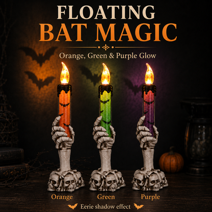 Spooky Skeleton Hand LED Halloween Decor Candle💀