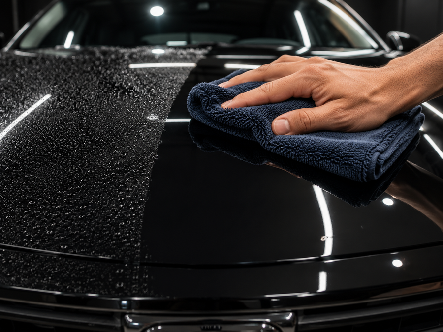 Wipe & Polish — Gently wipe and buff the area in a circular motion using a clean, dry microfiber towel.