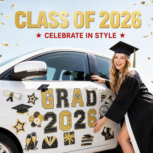 2026 Graduation Car Magnet Decor Set