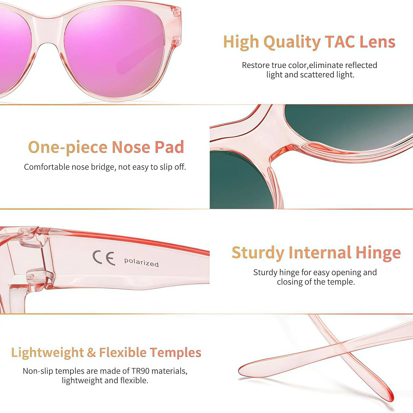 🔥Last Day 49% OFF - 🕶️ Oversized Square Fit-Over Polarized Sunglasses