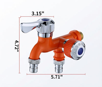 🚰Plastic Washing Machine Faucet with Dual Outlets – Freeze-Resistant and High-Temperature Resistant