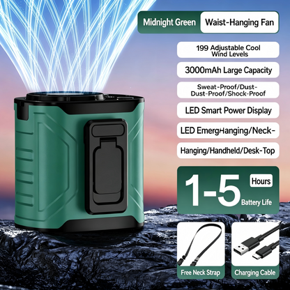 Portable Multifunctional Rechargeable Waist Fan