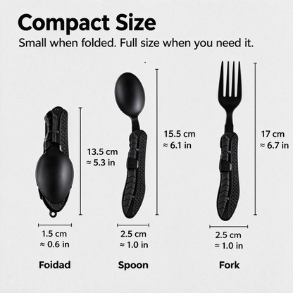 Multifunctional Folding Fork & Spoon Set