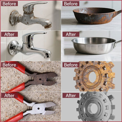 NANO METAL RUST REMOVER POLISHING SPRAY FOR TOOLS, CARS, BIKES, GRILLS, BOLTS, FIREARMS & MORE