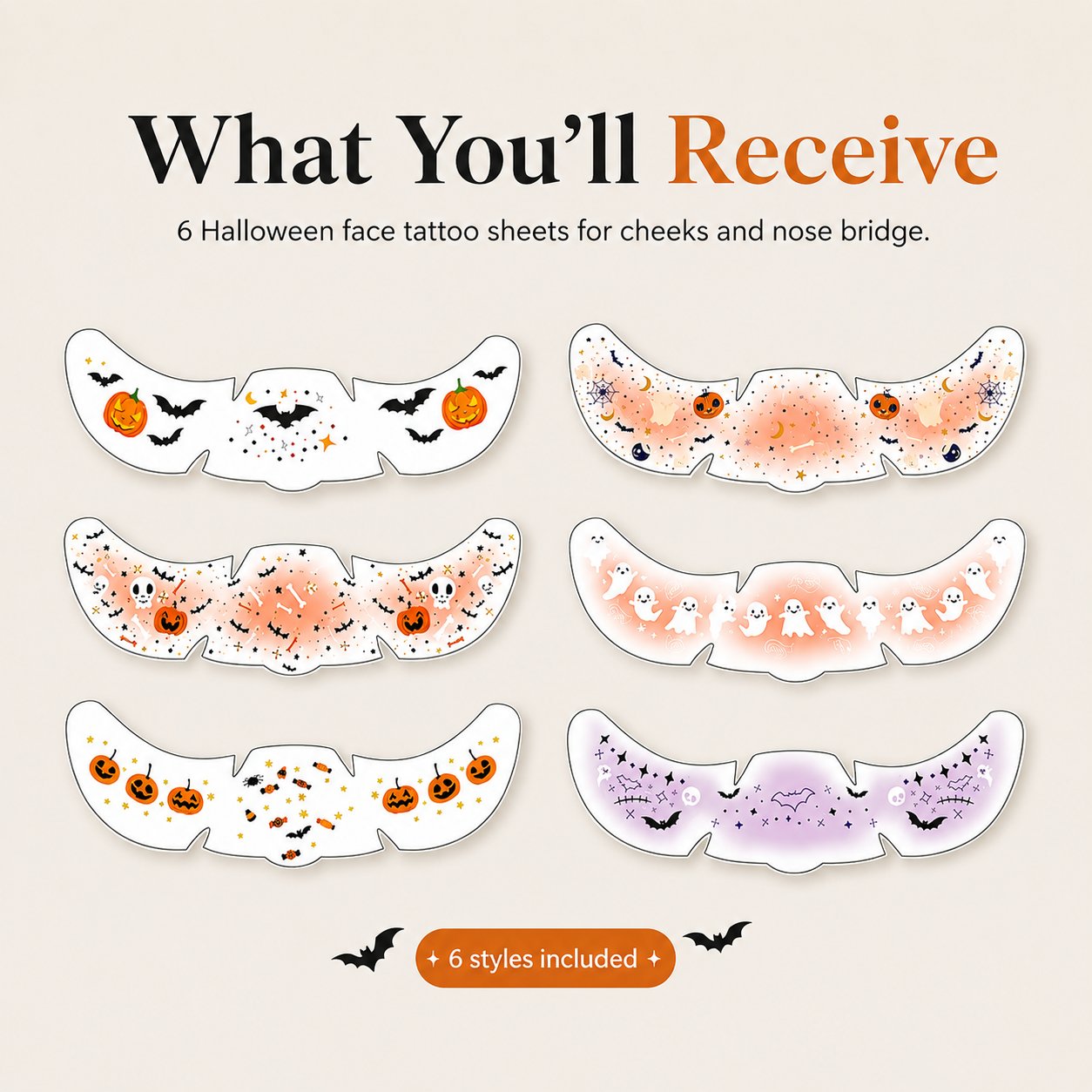 ✨ 6 Pcs Temporary Freckle Face Tattoos – Buy 2 Get 1 Free