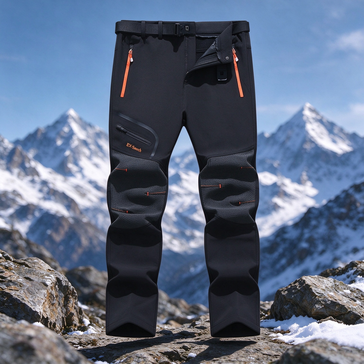 👖Men’s Fleece-Lined Softshell Hiking Pants