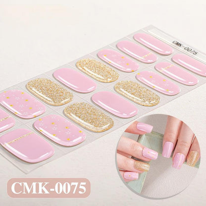 UV-Free Gel Nail Wraps | 5-Minute Salon-Shine Manicure