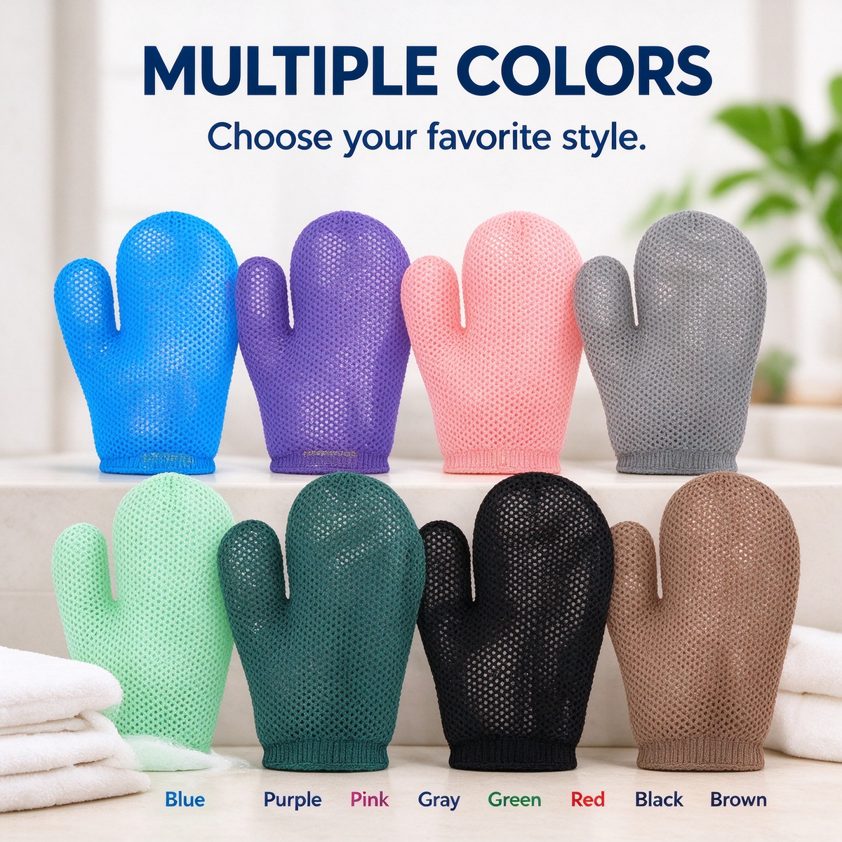 Honeycomb mesh shower scrub gloves