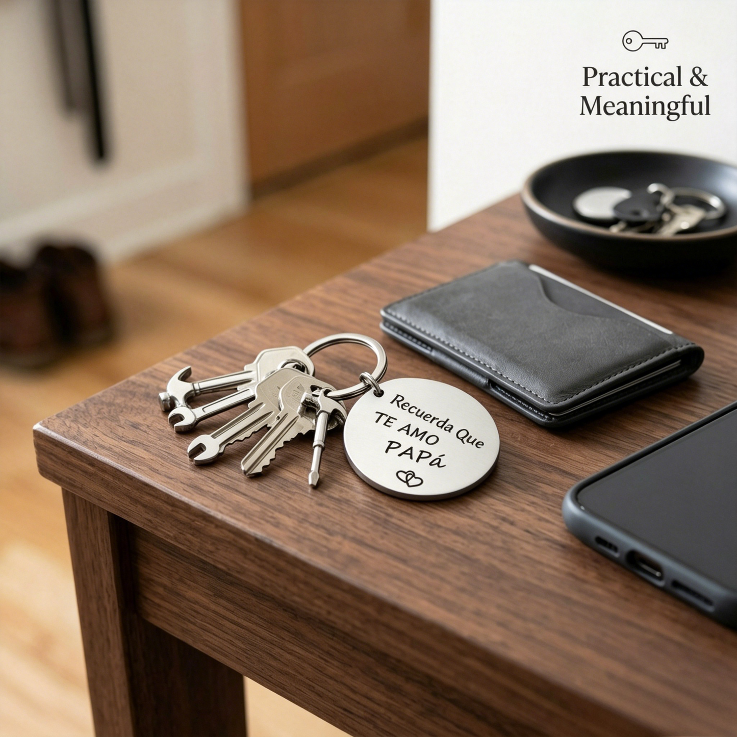 "Recuerda Que Te Amo Papa" Keychain