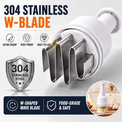 🧄 304 Stainless Steel Press Chopper