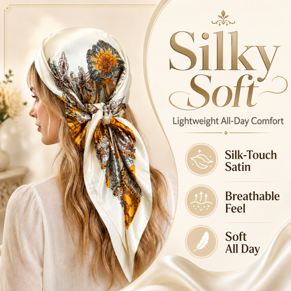 ✨ Vintage Silk Satin Head Scarf ✨