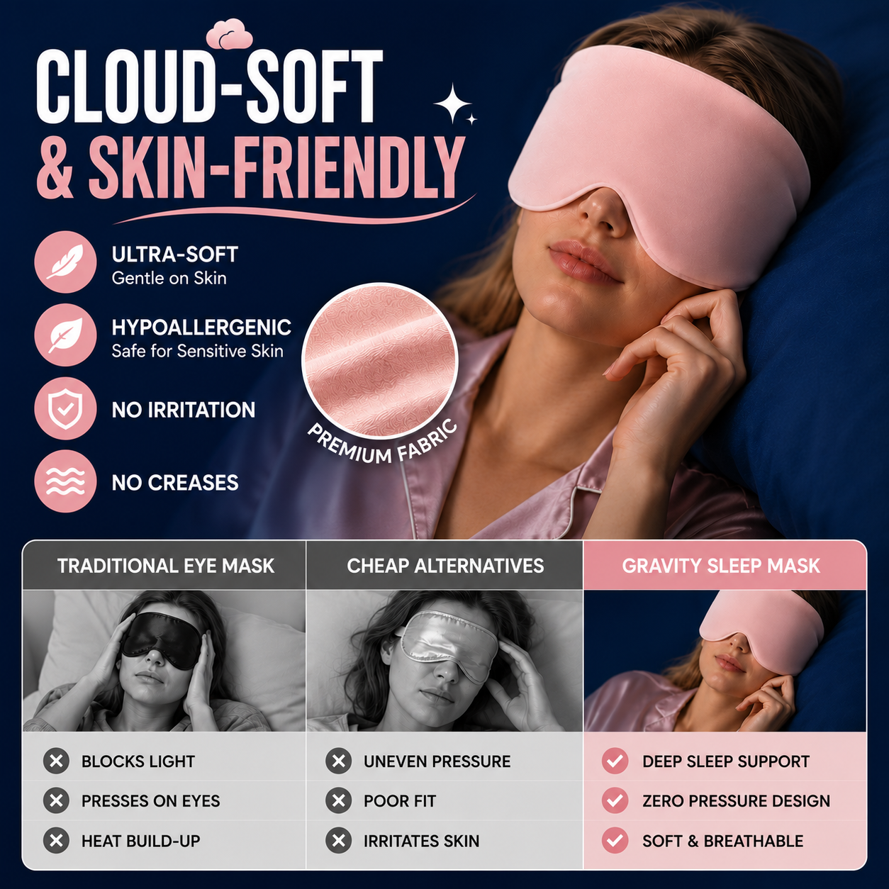 CloudRest Silk Touch Sleep Mask🌙