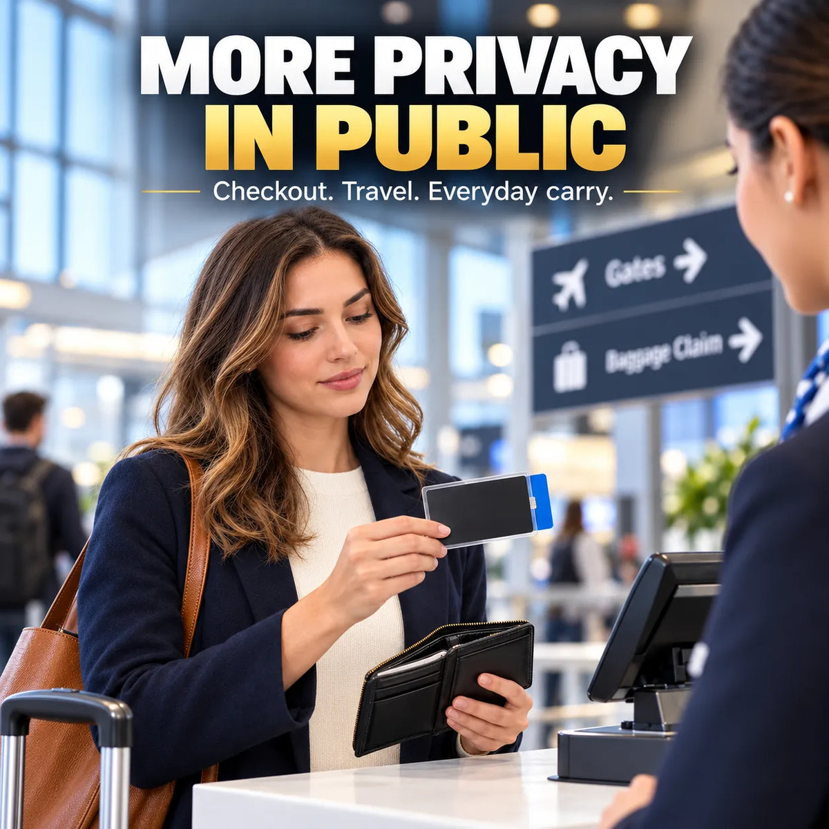 🛡️ Side-View Privacy Card Sleeve – Slim & Easy to Carry