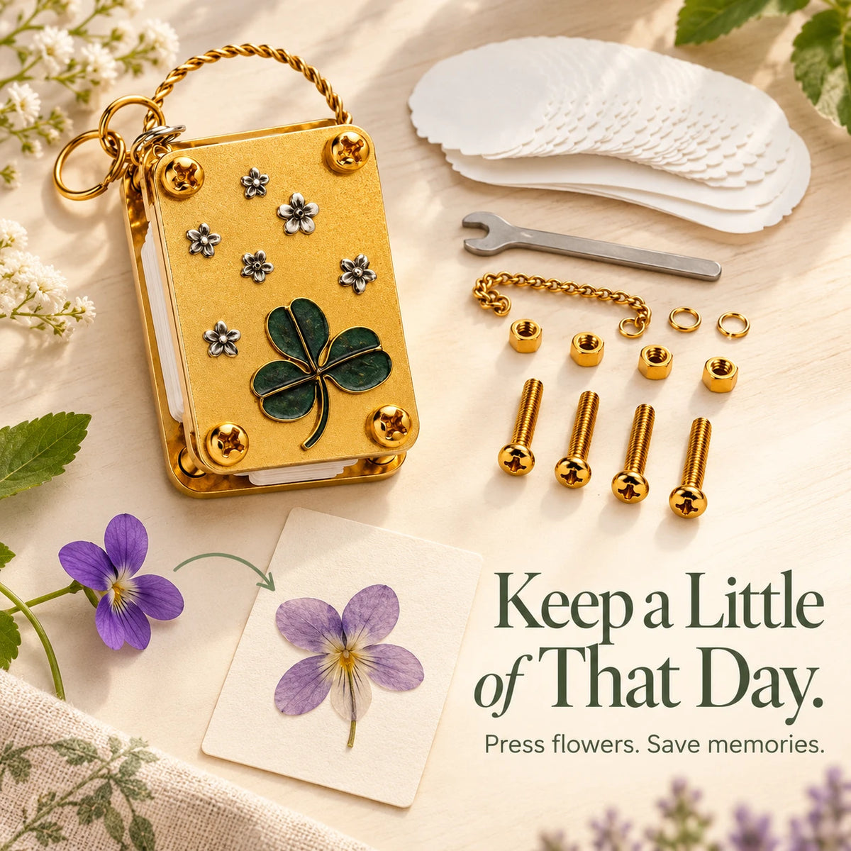 Mini Flower Press Kit 🌸 Press Petals & Clovers on the Go