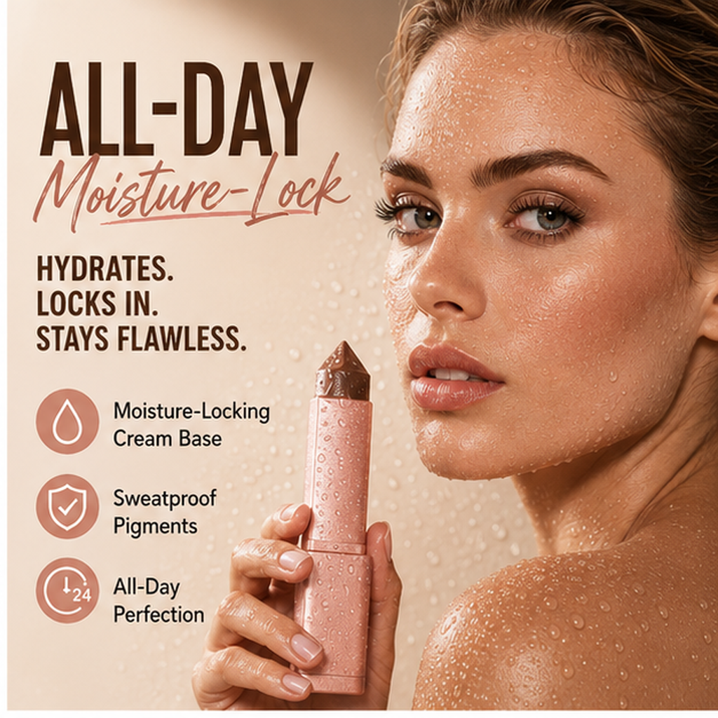 🛍️ Moisture-Lock Cream Bronzer Stick