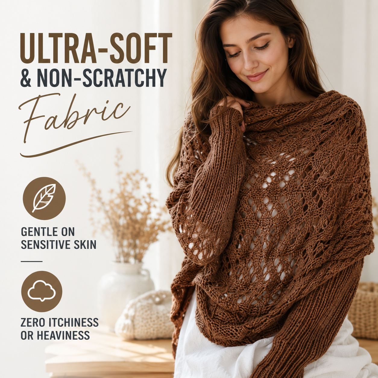 The Sleeve Knit Scarf – Versatile Chunky Wrap Shawl🧣