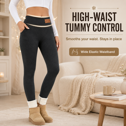🔥 Fleece-Lined Thermal Leggings with Pockets