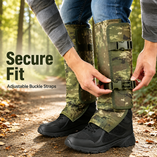 Adjustable outdoor snake-proof gaiters, suitable for hunting and hiking.