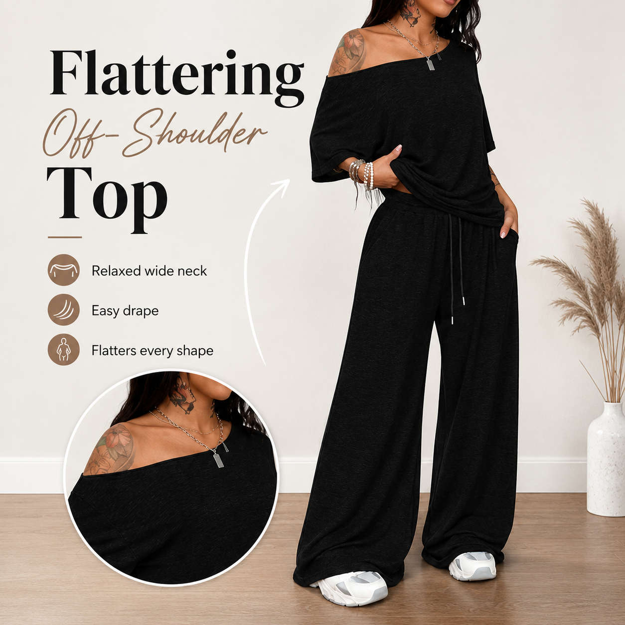 GlEffortless Asymmetric Two-Piece Set 💋