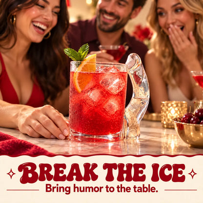 🍹 Crazy Mug – Funny Handle Glass Mug & Party Kit 🎁