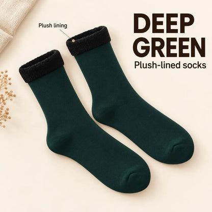 🧦 Fleece-Lined Cozy Socks – Warm Winter Comfort, Two Ways to Wear
