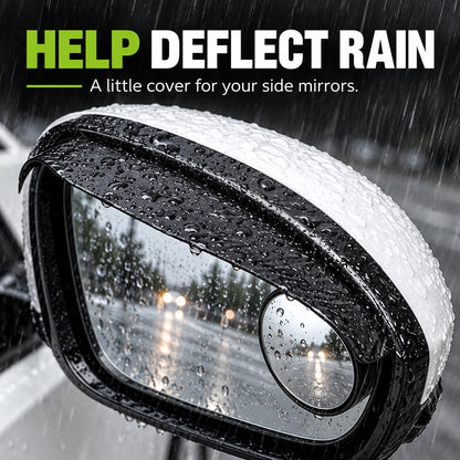 Side Mirror Rain Guards With Adjustable Blind Spot Mirrors
