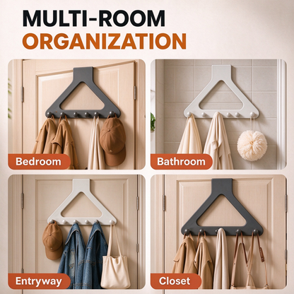 Triangular door hanging multi-hook storage rack(4Pcs)