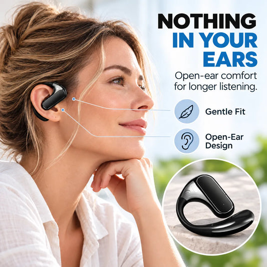 🎧 AC320 Open-Ear Wireless Earbuds – Bluetooth 5.4 Sports Headphones | Comfortable & Secure Fit ✨