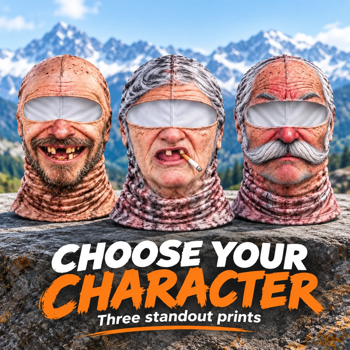 🎭 Character Print Balaclava – Fun Head & Neck Cover