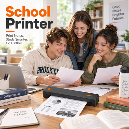 🖨️ Portable Wireless A4 Thermal Printer – Inkless Bluetooth & USB Printing Anywhere